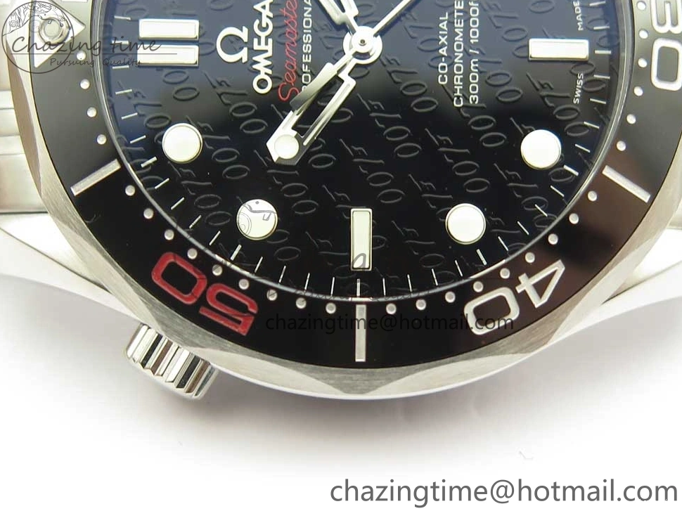 0510 Seamaster 300M Chronometer SS “007” Limited Edition OMF 1:1 Best Edition on SS Bracelet A2824 (Black Balance Wheel) V Seasonal 7952